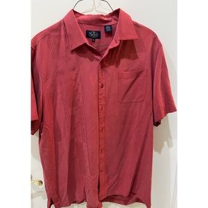 NatNast Mens  XL Button Down Silk Shirt